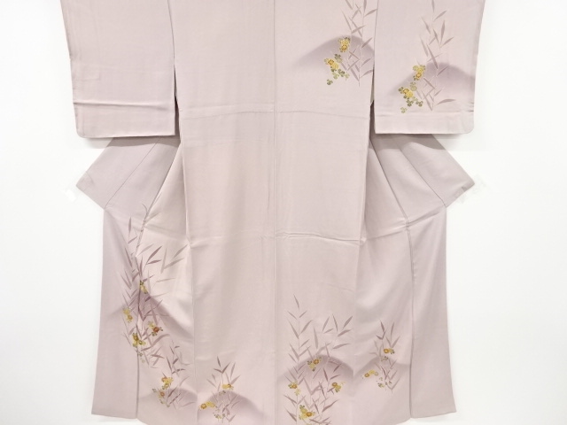 JAPANESE KIMONO / HOMONGI / EMBROIDERY / FLORAL PLANTS